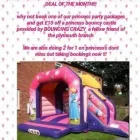 Business 2 image BOUNCING CRAZY BOUNCY CASTLE HIRE Toys & Games in Plymouth De